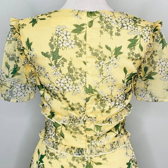 Keepsake the Label Foral Ruffled Mini Dress Womens XS Twee Flirty Spring Femme - Picture 7 of 12